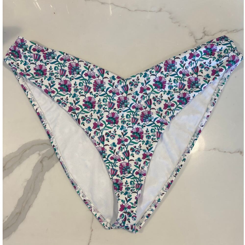 SWIMSUITS FOR ALL FLORAL PLUS BIKINI BOTTOM SIZE 14 NWOT